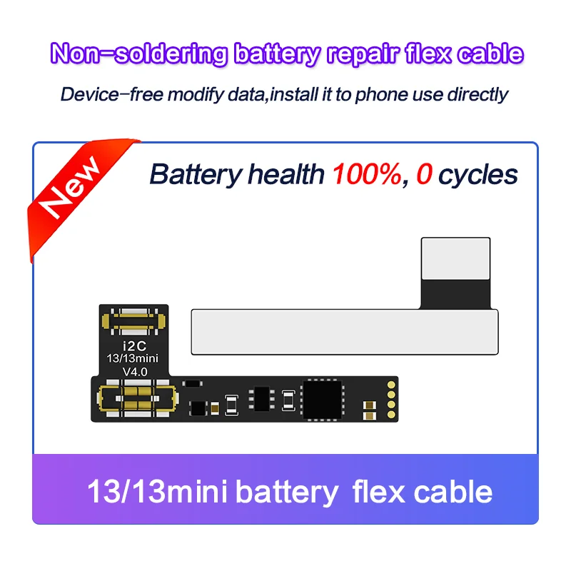 i2C 비 납땜 배터리 수리 FPC Flex For iPhone 15 14 13 12 11 Pro Max i2c I6S BR-13 KC01 KC02S KC03 태그 케이블 교체