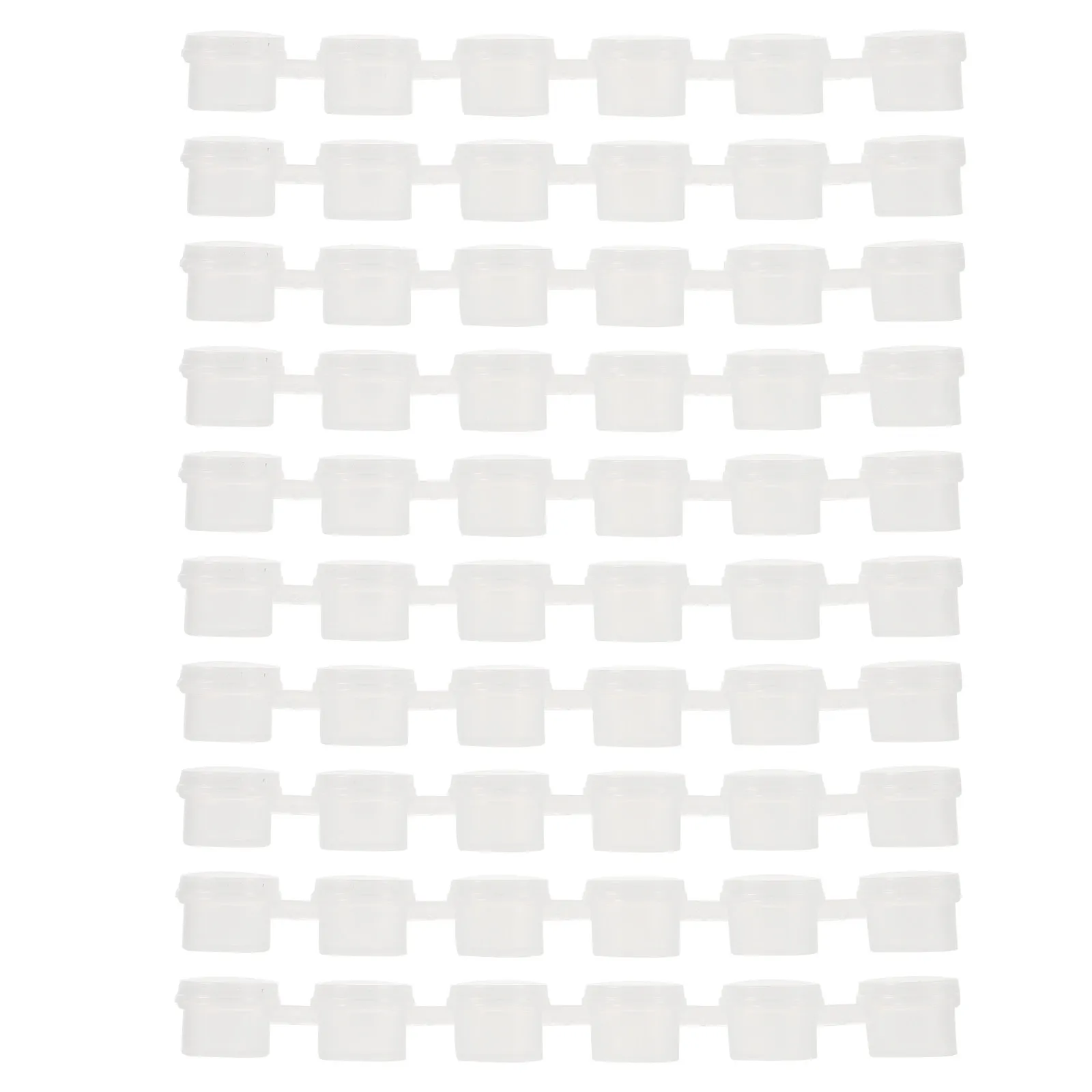 40Pcs 미니 스트립 6-in-1 투명 누출 방지 플라스틱 보관 용기 학교 캠프 페인팅 용품용 페인트 포트