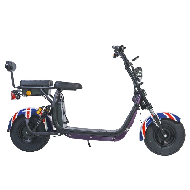 Vendita 2000W 60V Electric City Coco Fat Tire Big Wheel Scooter Elettrico
