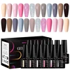 MEET ACROSS 12Pcs/Set Gel Nail Polish Set Colorful Glitter Nail Art Long-Lasting Soak Off UV Gel Kit for Manicure Nails Vernis 2