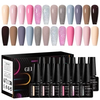 MEET ACROSS 12Pcs/Set Gel Nail Polish Set Colorful Glitter Nail Art Long-Lasting Soak Off UV Gel Kit for Manicure Nails Vernis 2