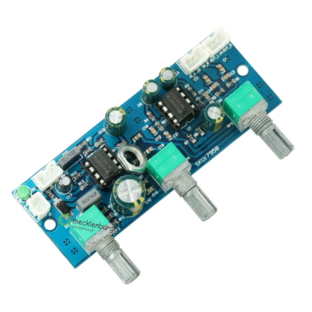 NEW DC 12V-24V Low-pass Filter NE5532 Subwoofer 2.1CH/Pre-Amplifier Preamp Board