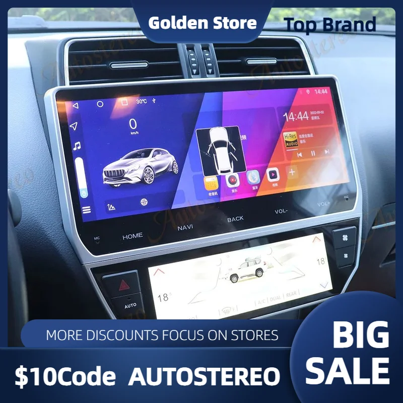 DigitalAirConACPanelForToyotaLandCruiserPrado15020182023