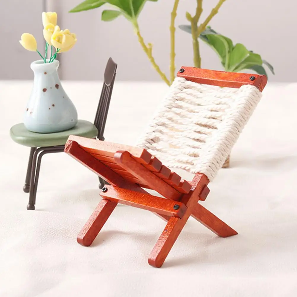 

Doll House Accessories Miniature Dollhouse Furniture Miniature Wooden Doll House Chair 1 12 Scale with Good Detail for Dolls