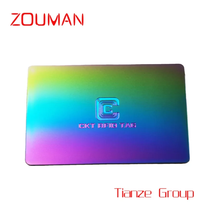 

Custom , TRFID Custoized u Gradient Color Busins Card Fl Side N etal N Card