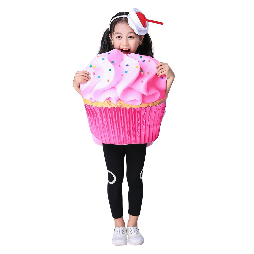 Pink Cupcake Child Costume Girls Princess Cupcake Dress Up Costumes for Halloween