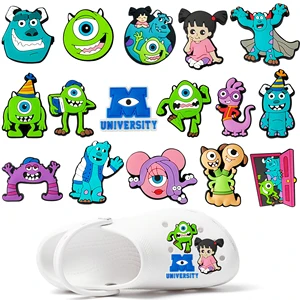 1-16pcs Hot Toys Cartoon Monster Shoe Charms PVC Shoes Decoration Accessories DIY Classic Clog Sandal Buckle Kids Gifts