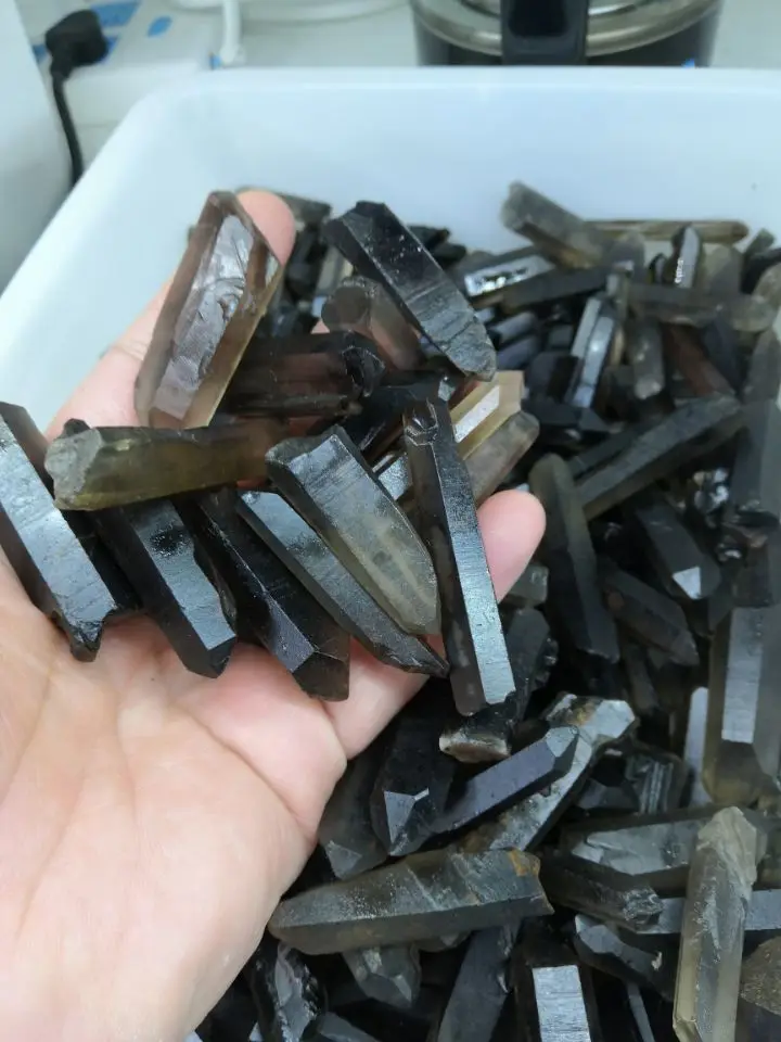 50g NATURAL Smoky Lemurian Seed Quartz Crystal Point Specimen 5