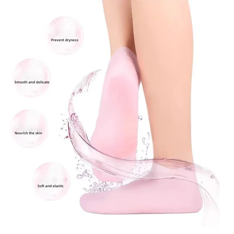Anti Cracking Socks Silicone Socks Moisturizing Gel Exfoliating and Preventing Dryness Cracked جوارب سيلكون للقدم 양말 Носки heel protection socks