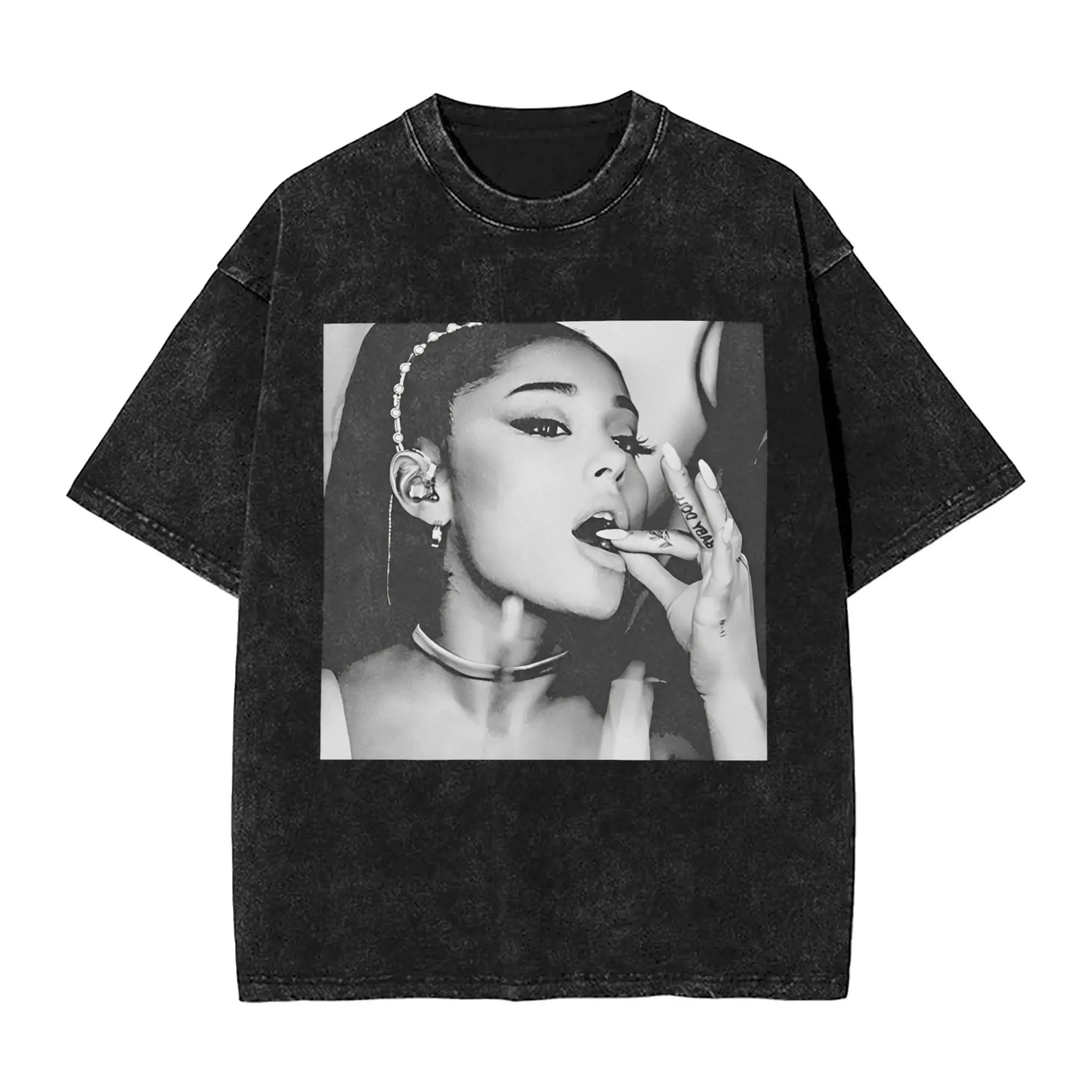 חולצת גברים Arianas Sweetener World Tour מוקפצת חולצות קיץ גדולות עיצוב וינטאג' כותנה חולצות גדולות