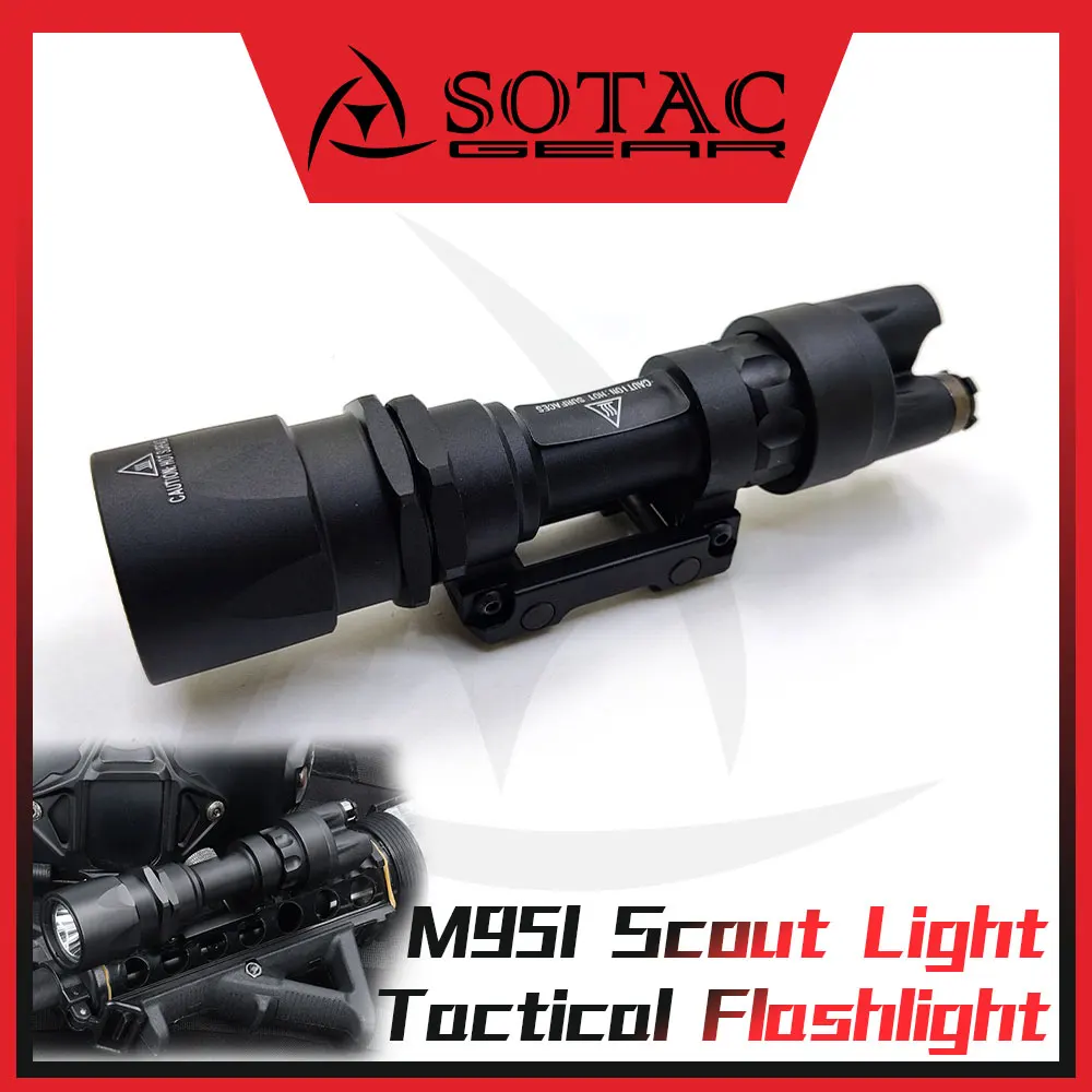Sotac Tactical Surefirl M951 Torcia A Led Metal Hunting Scout Light Outdoor Con Pressostato Di Controllo