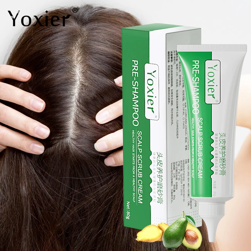 

Hair Care Prevent Hair Loss Pre-Shampoo Scalp Scrub Hair Growth Nourish Anti-Dandruff Cleansing Hair Roots Itching 80g