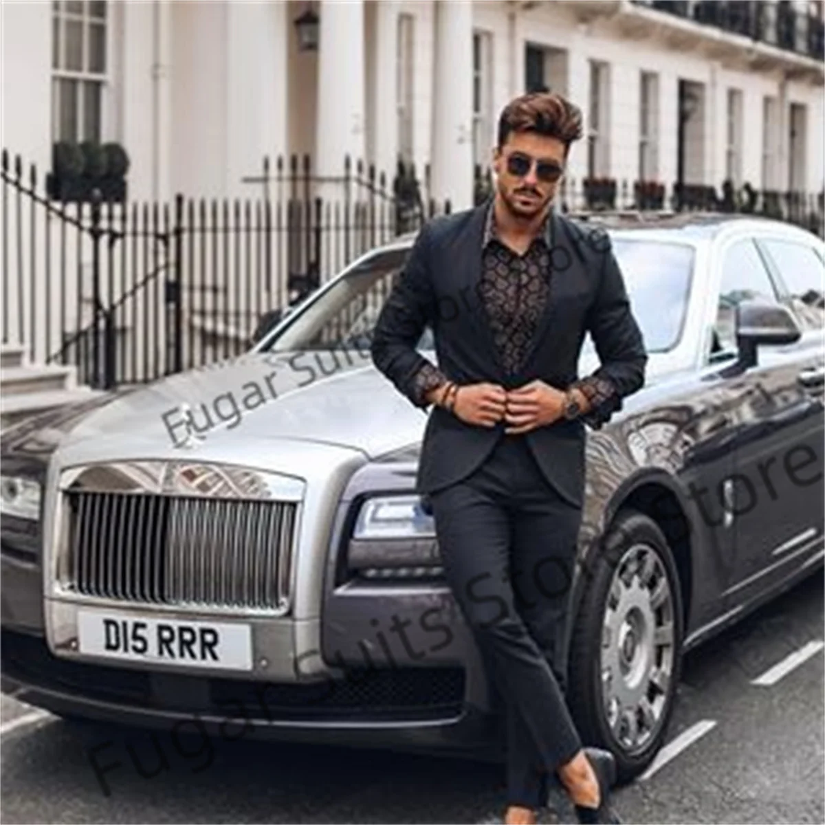 Business Black Wedding Suits For Men Slim Fit 2 Pieces Sets  Groom Prom Tuxedo Formal Office Male Blazer  Pants Costume Homme