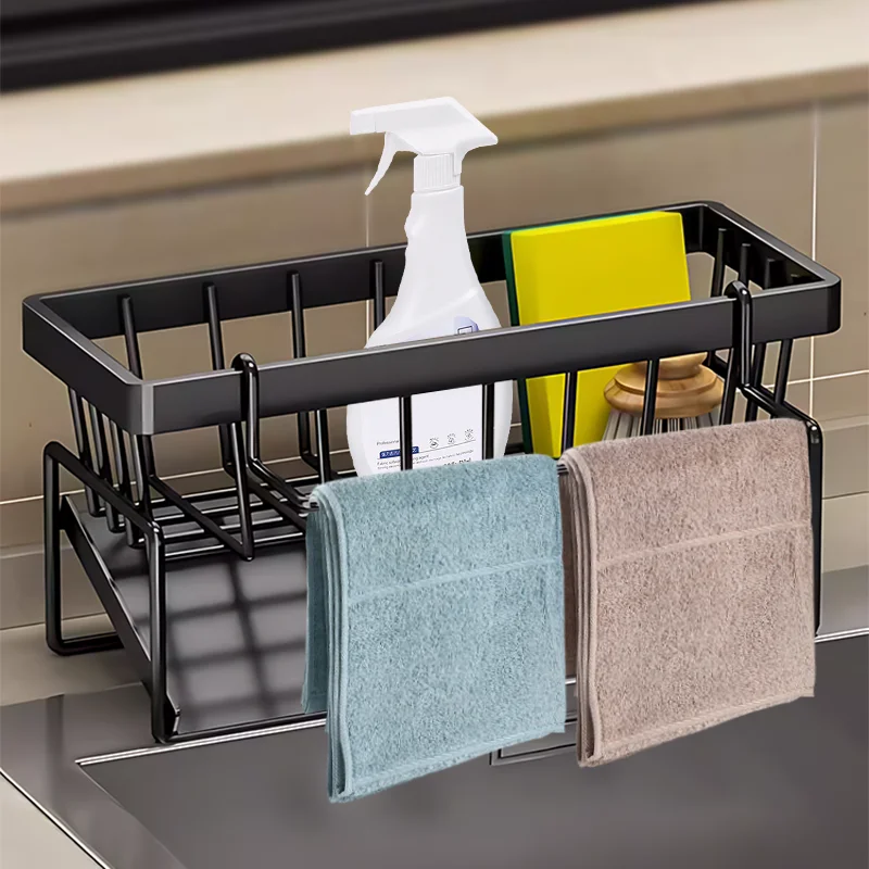 

Self-draining Sink Shelf Kitchen Storage Rack Soap Sponge Holder Kitchen Sink Organizer Sink Drain Rack Bathroom Shampoo Shelves