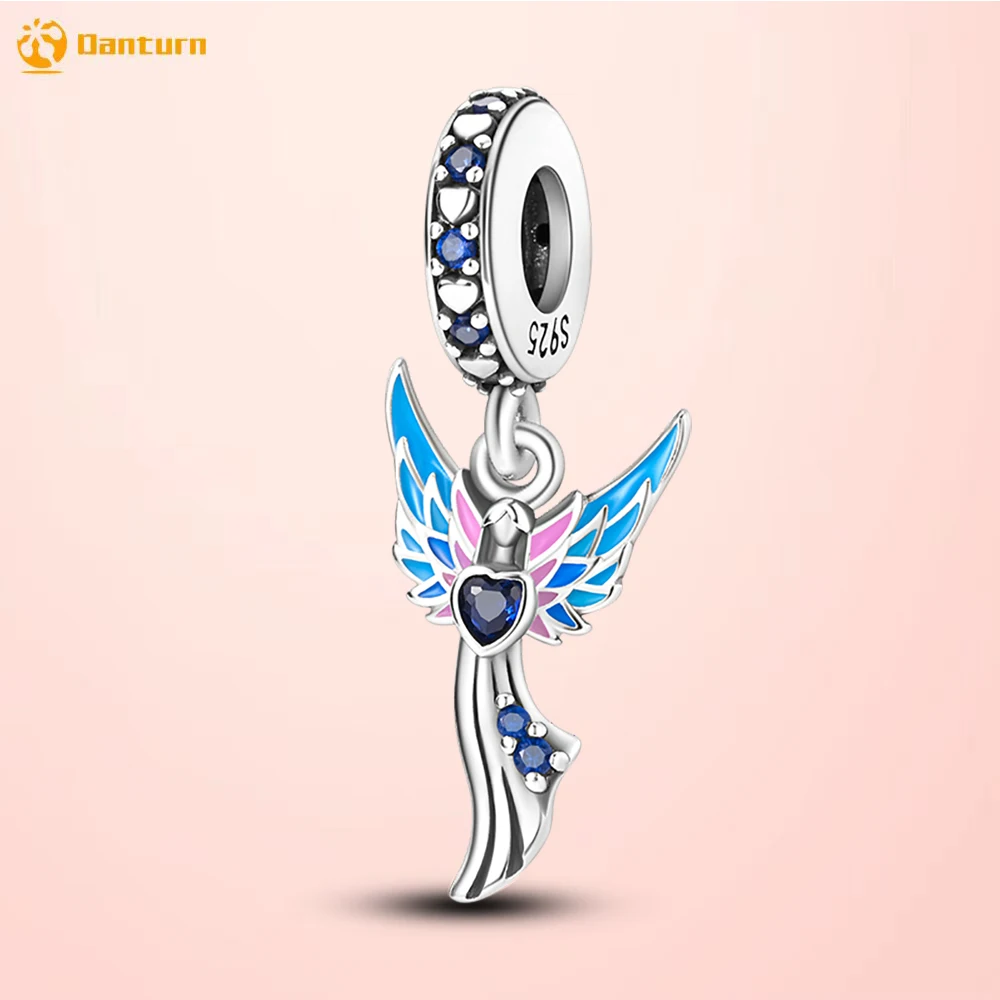 

Danturn 925 Sterling Silver Beads Angel Goddess Dangle Charm fit Original Pandora Bracelets for Women Jewelry Making Gift