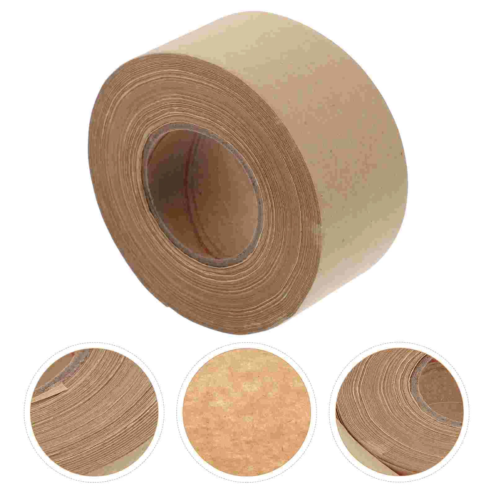 

1Pc Convenient Water Activated Sealing Tape Writable Kraft Packing Tape