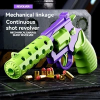 Revolver Toy Guns Manual Pistol Weapon Soft Bullet Throw Shell Gun Toy Anti-stress Launcher for Adults Boys Outdoor Games 1