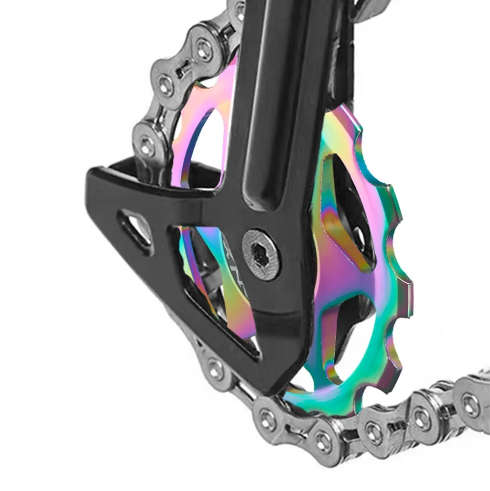 Trek 자전거를 위한 테일 기어 메크 드레일러 후크 어댑터, 322175 8500 6700 4500 4300 모델 11 VXM MTB 로드 바이크 알루미늄 합금 자키 휠, 리어 드레일러 세라믹 베어링 가이드, 자전거 롤러, 11T, 13T, 15T, 17T