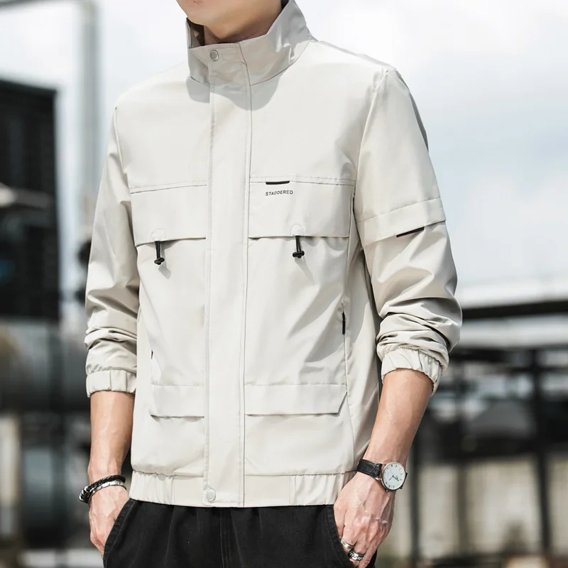 New Men's Spring and Autumn Fashion Thin Section Handsome All-match Casual Jacket