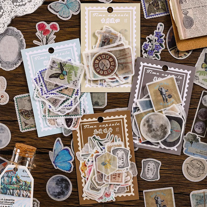 200 Pcs Scrapbooking Supplies Pack For Journaling Diy Vintage Scrapbook  Stickers Kit With Decorative Nature Retro Collection - Stationery Sticker -  AliExpress
