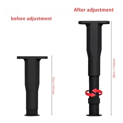 Adjustable Furniture Support Leg, Extendable Height for Beds, Sofas, and Tables (1pcs Black - 15cm)