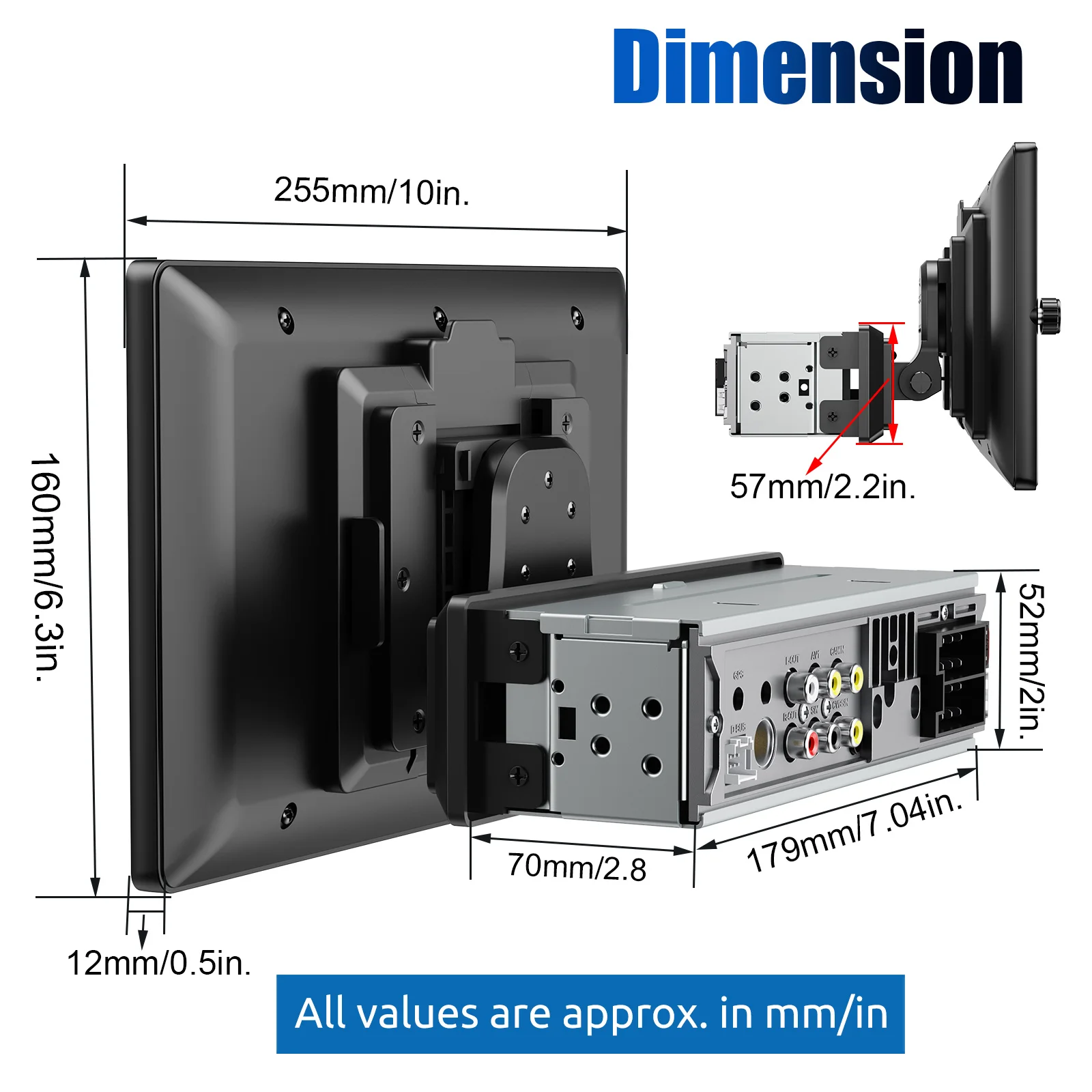 10.4" Rotatable CarPlay Stereo 5