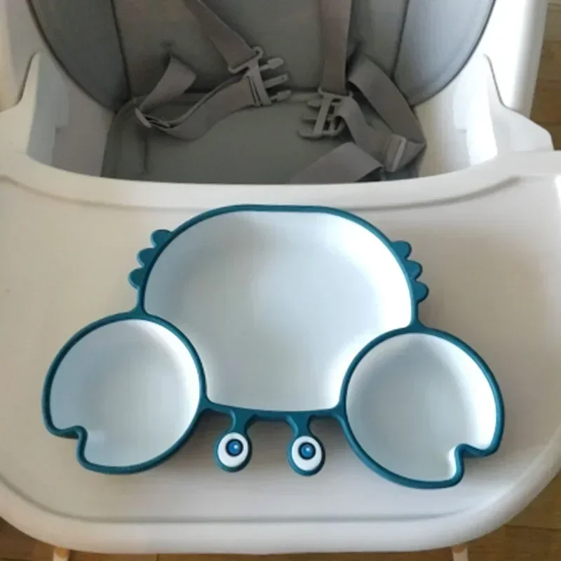 Baby Bowls Plates Spoons Silicone Suction Feeding Food Tableware BPA Free Non-Slip Baby Dishes Crab Food Feeding Bowl for Kids silicone meal set silicone feeding set baby tableware set children feeding tray