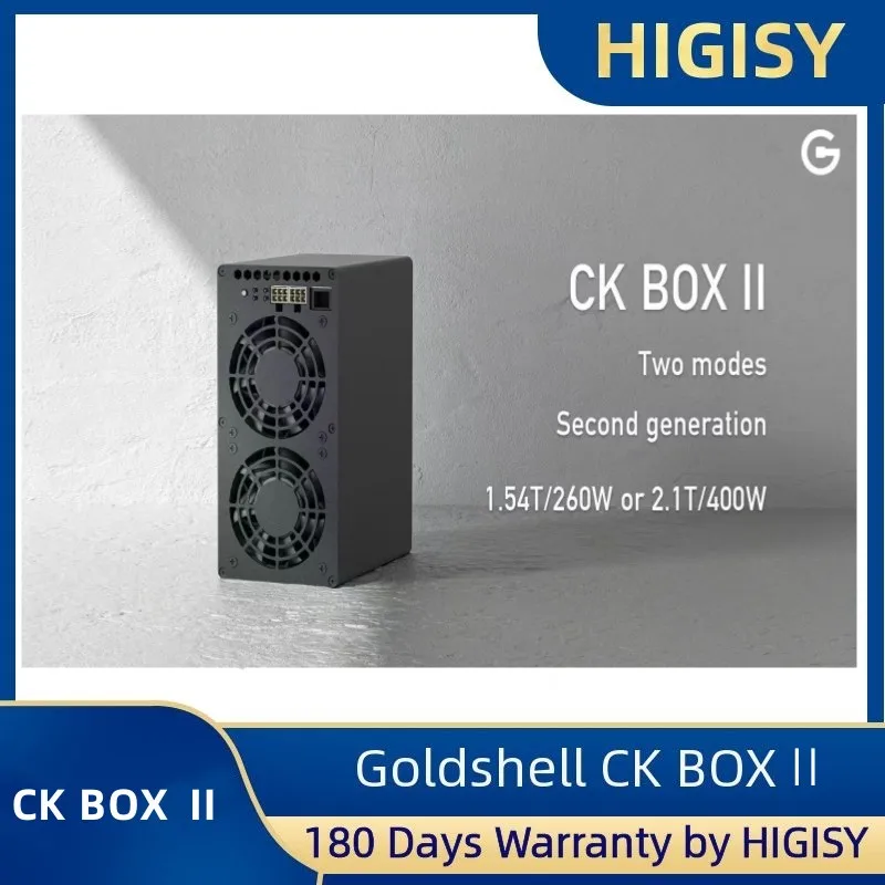 

Original New Goldshell CK BOX 2 Ⅱ 2.1T 400W Nervos CKBOX 2 Ⅱ Network Miner WithPSU Option