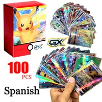 Cartas de Pokémon brillantes en español, juego TAG TEAM VMAX GX V Battle Carte Trading, colección de juguetes para niños