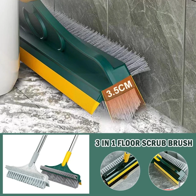 Floor Cleaning Brush Rotating Crevice Scrub Brushes Long Handle