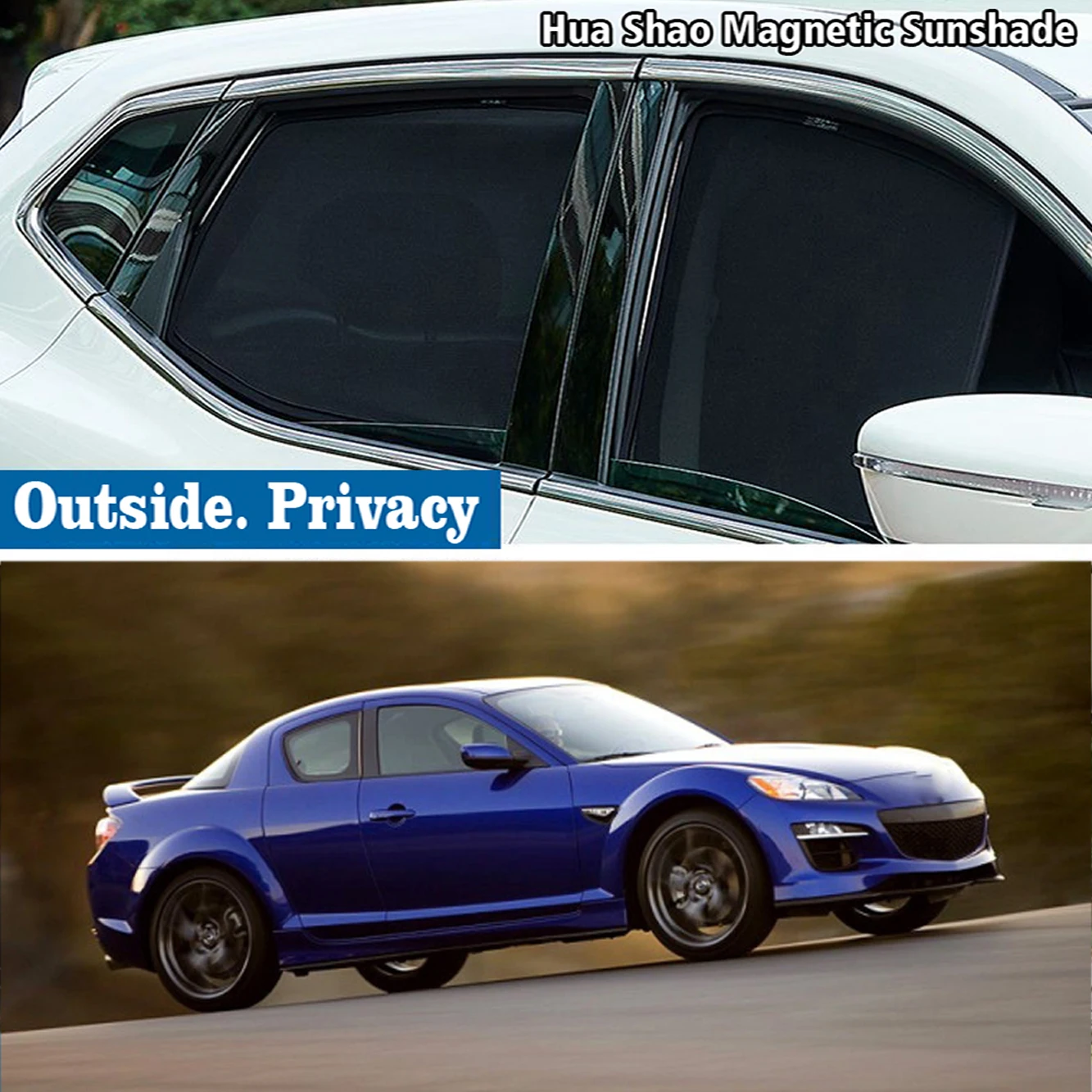 Magnetic Car Sunshade Shield Front Windshield Frame Curtain Sun Shades for Mazda RX-8 RX8 RX 8 2002  - 2012 2011 Accessories