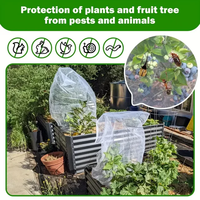 Nylon Plant Protection Netting Mesh Bag Cover for Fruit Vegetable Tree Strawberry Grapes Pest Control Anti-Bird Gardening Tools 4