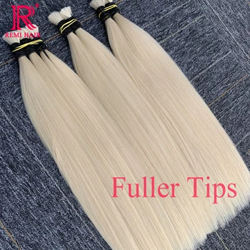 Capelli Umani Veri al 100% Senza Trama, Ciocche di Capelli Biondo Miele, Capelli Vergini Vietnamiti Lisci per Intrecciare