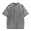 Men's Summer T-shirt 230G Heavy Cotton Vintage Washed T-Shirts Oversized Short Sleeve Loose Streetwear Short Sleeve Tops Tee 5