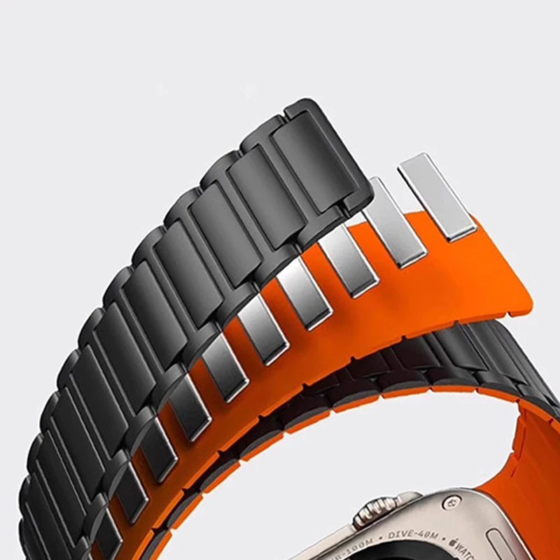 Silicone Magnetic Bracelet for Apple Watch - Universal Fit Strap