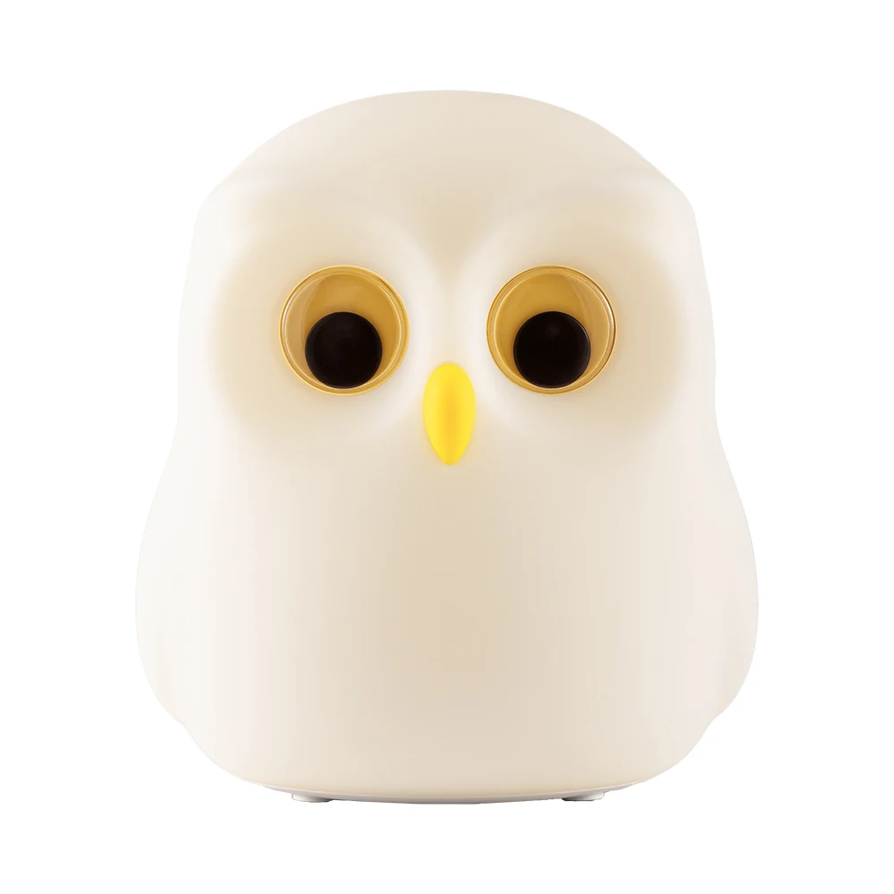 Adorable Silicone Owl Night Light - Rechargeable RGB Ambient Lamp for Room Decor and Children's Gifts