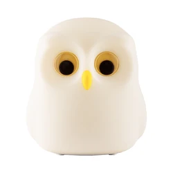 Adorable Silicone Owl Night Light - Rechargeable RGB Ambient Lamp for Room Decor and Children's Gifts (YELLOW)