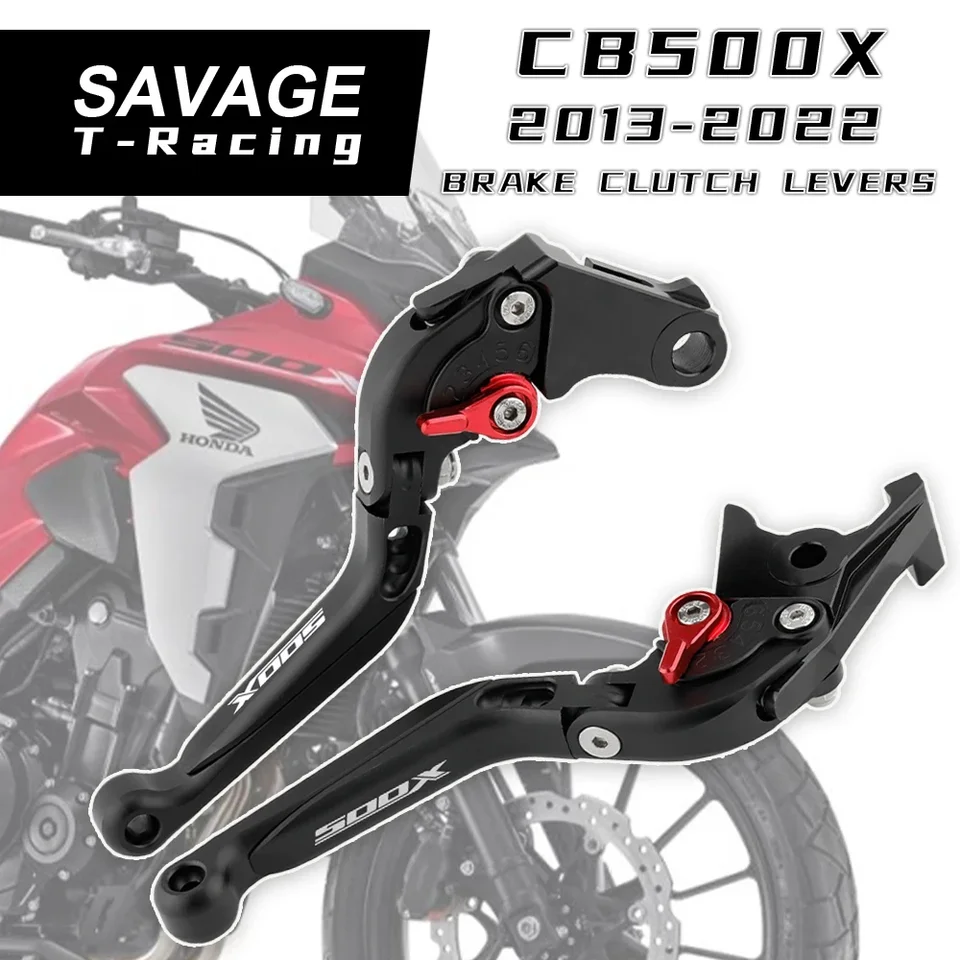 MOCNT 1 Paire Leviers Embrayage Frein De Moto 22mm Réglable Levier De Poignée D'embrayage De Frein CNC Aluminium Double Levier De Frein Disque Guidon Scooter Universel Noir