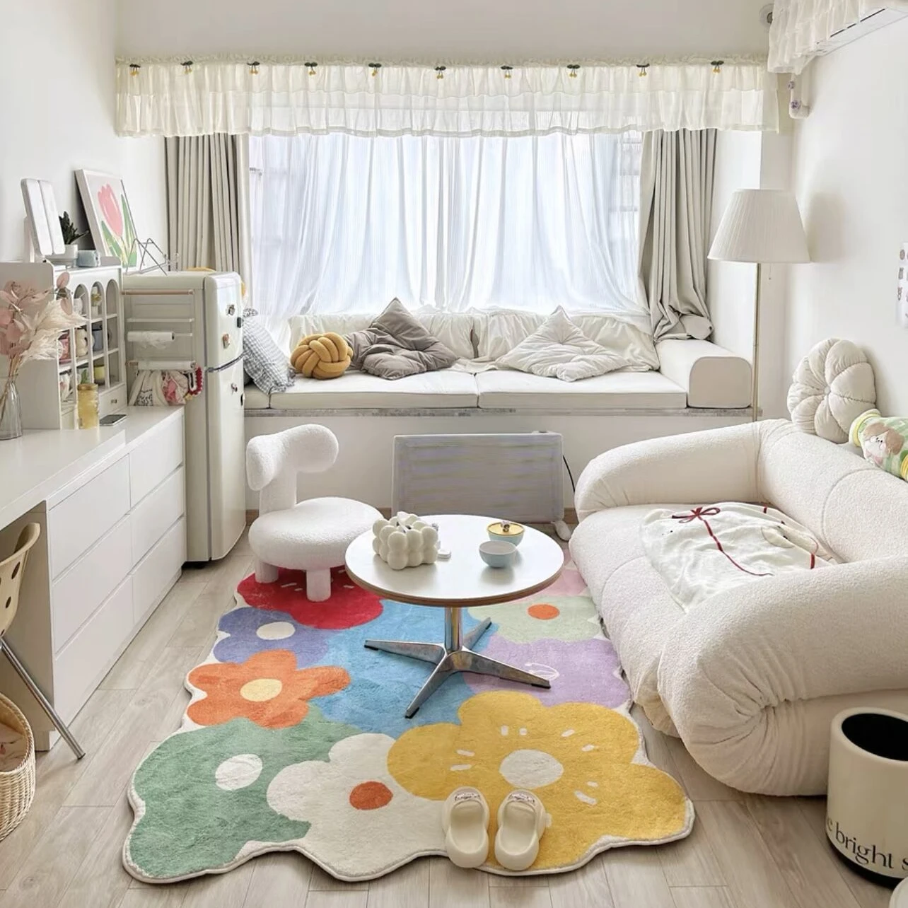 Bedroom Home Carpet Large Area Colorful Living Room Flower Thickened Decoration Rug коврик Kidsroom Maison Tapis 양탄자 Pink Decor 3