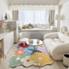Bedroom Home Carpet Large Area Colorful Living Room Flower Thickened Decoration Rug коврик Kidsroom Maison Tapis 양탄자 Pink Decor 3