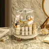 New Transparent Makeup Organizers with 360 Degree Rotation Storage Shelf Cosmetic Storage Box Bathroom Organizer Home Storage 2