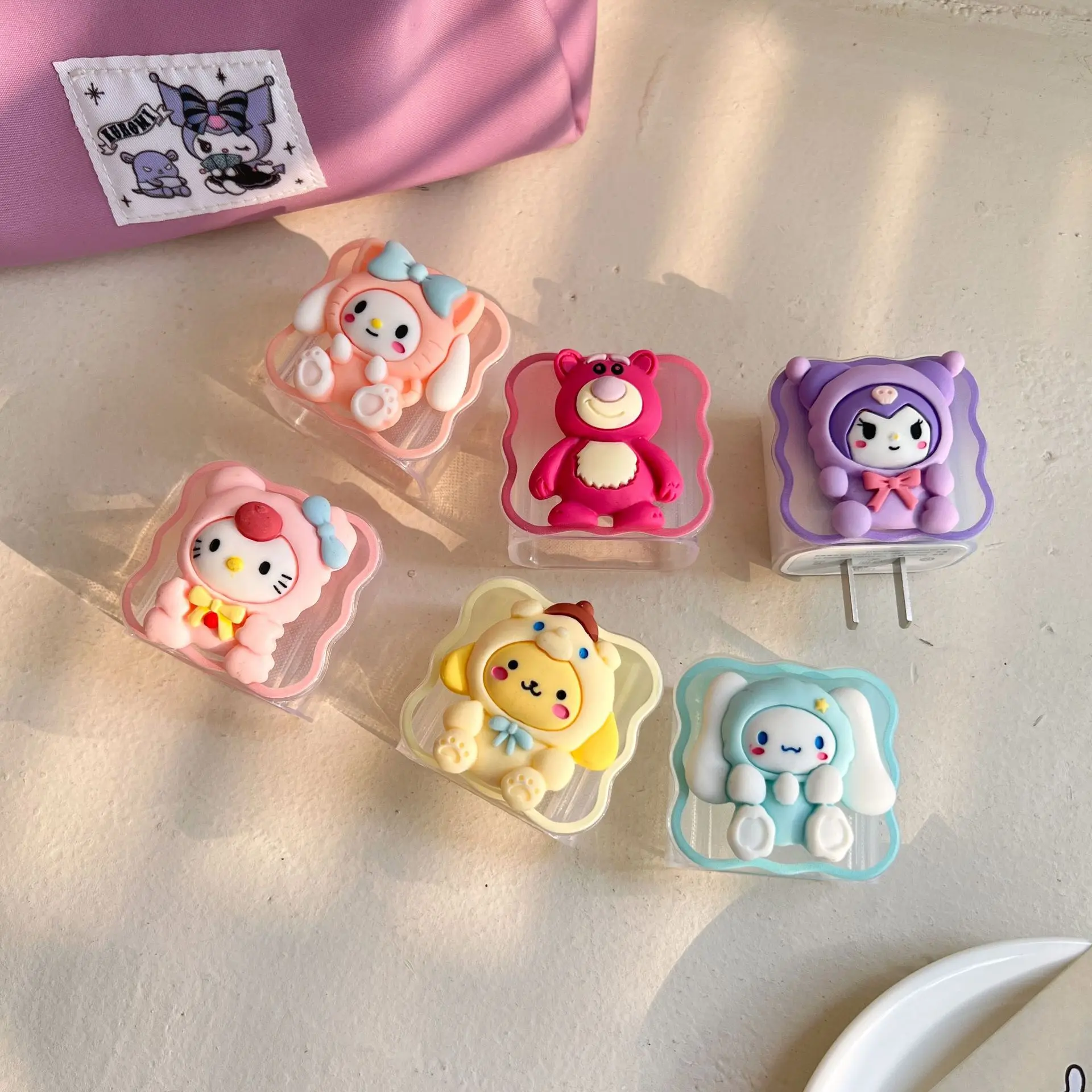 Cartoon Character Wave Per Apple Charger Custodia Protettiva 20W Specifiche Europee Testina Di Ricarica Cavo Dati Iphone Protettivo C