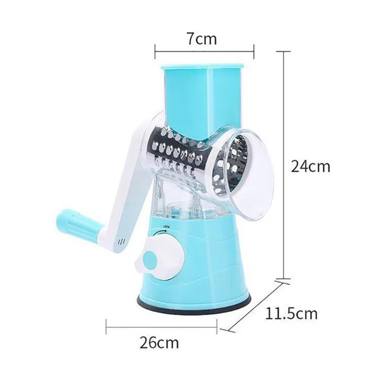 Vegetable Slicer Multi color multifunctional drum type hand cranked vegetable slicer household kitchen potato shred slicer