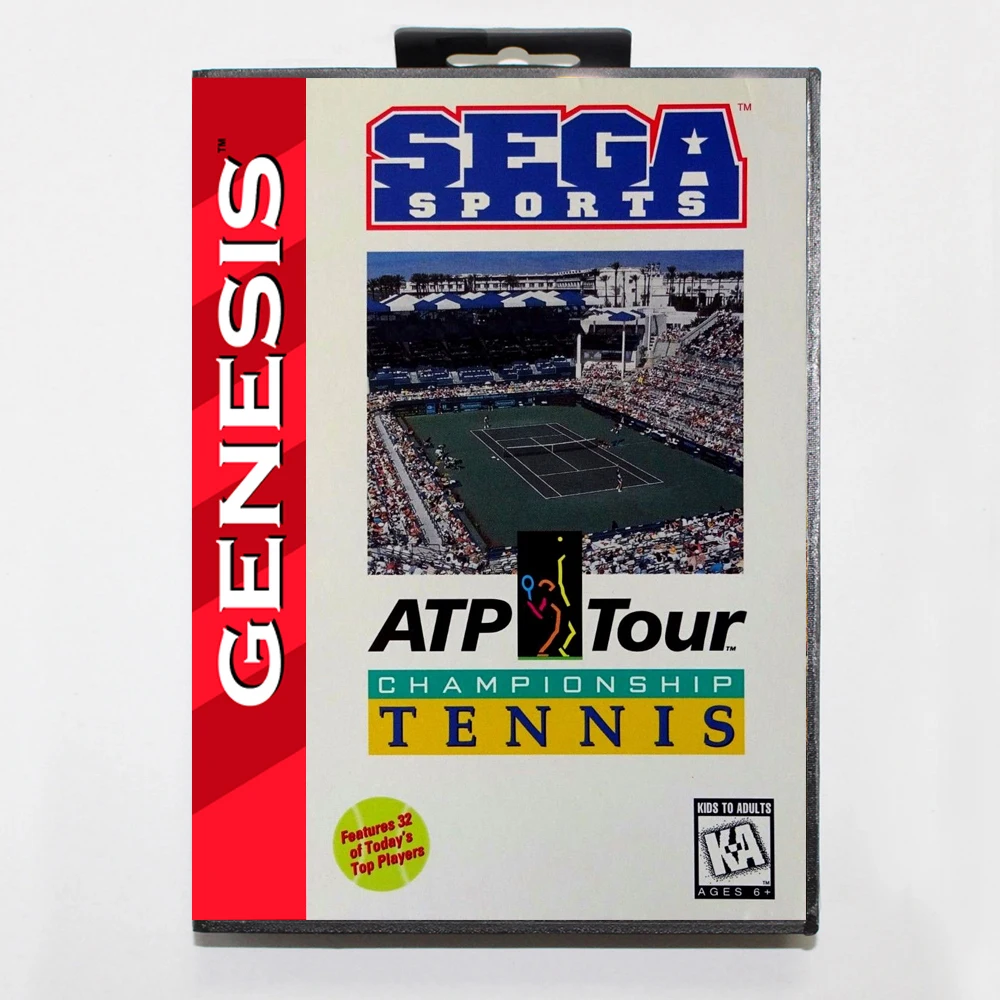 

Игровой картридж ATP Tour MD с американской коробкой для 16-битной системы Sega Megadrive Genesis