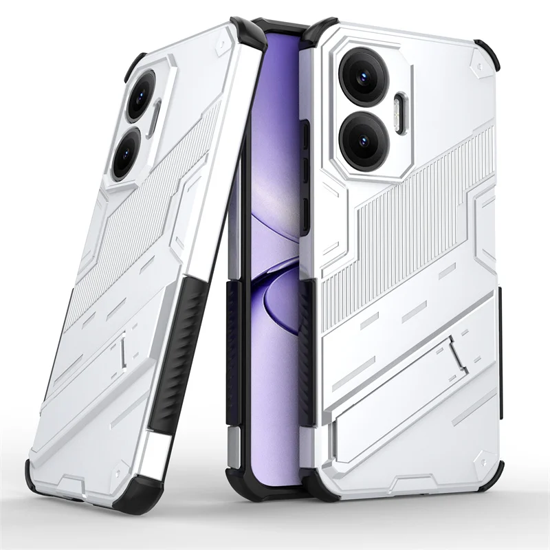 Magnetic Armor Shockproof Stand Phone Case with Car Mount Feature - Enhanced Protection Back Cover