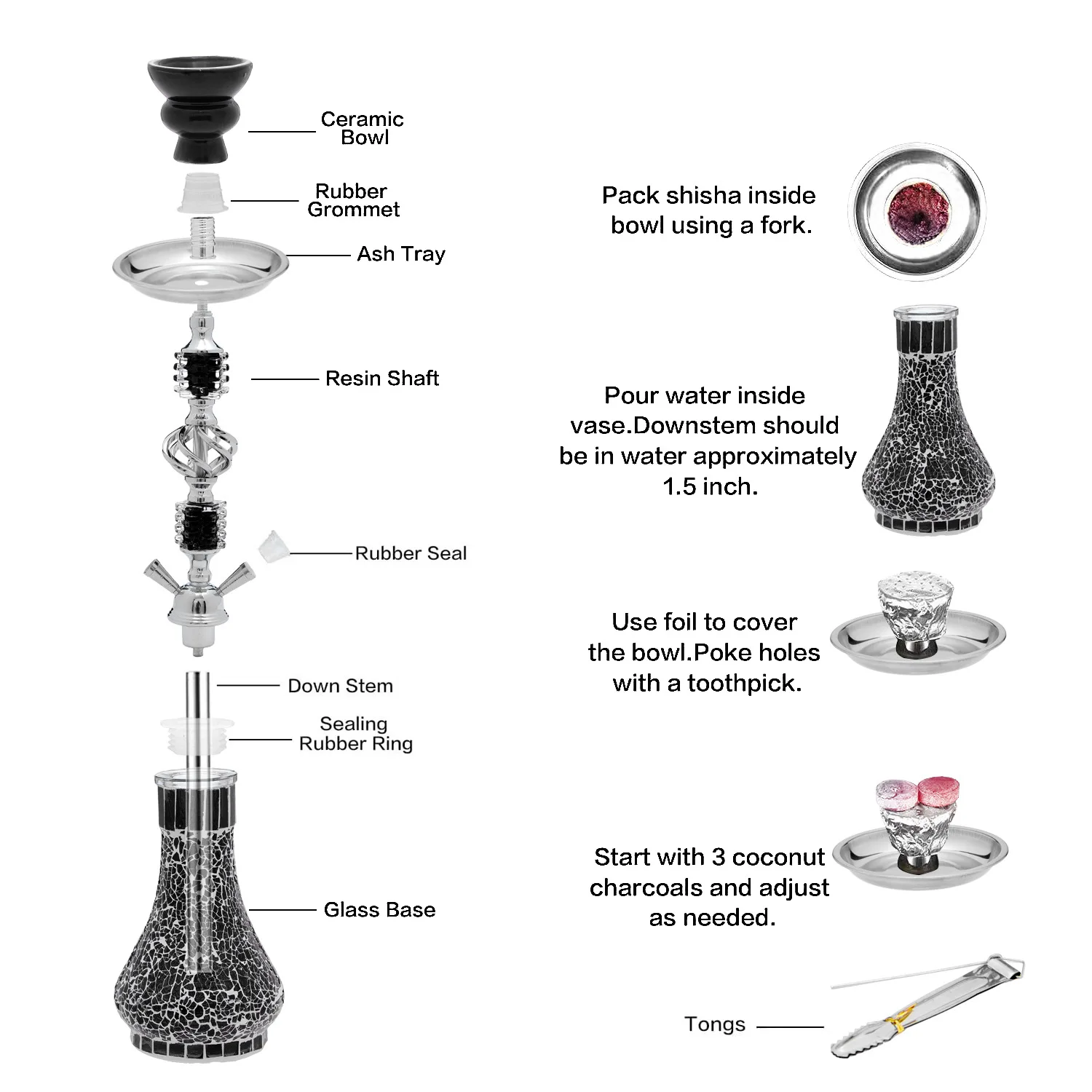 Arabic Hookah Set with Accessories Bongs in Australian