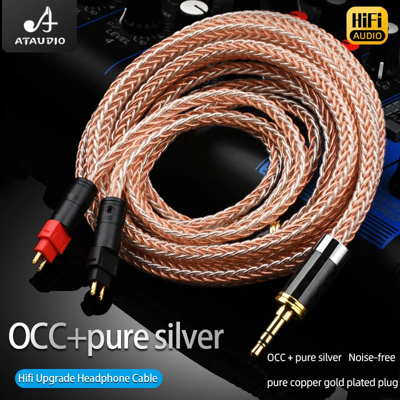 Фото Hi-Fi HD600 обновленный кабель для наушников OCC серебристый смешанный 4,4 XLR сбалансированный 16 Core OCC наушники для Sennheiser HD580 HD650 HDxxx №2