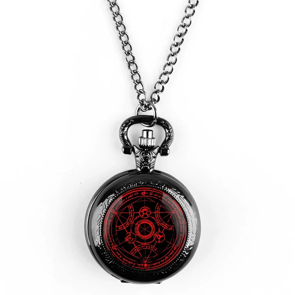 Hot Creative Archangel Amulet Chain Pocket Watch Arabic Numerals Pendant Clock Personalized Gifts Souvenir Gifts for Men Women