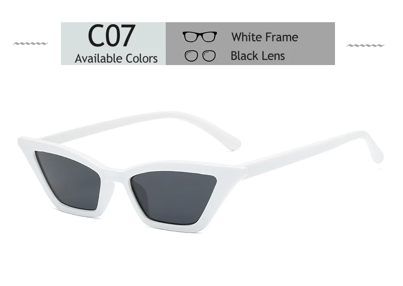 Schutzbrille Cat Eye Sonnenbrille Damen Schmales Rahmen Design Sonnenbrille Multi Color Frames Shades Damen Sonnenbrille UV400 – Detail 19