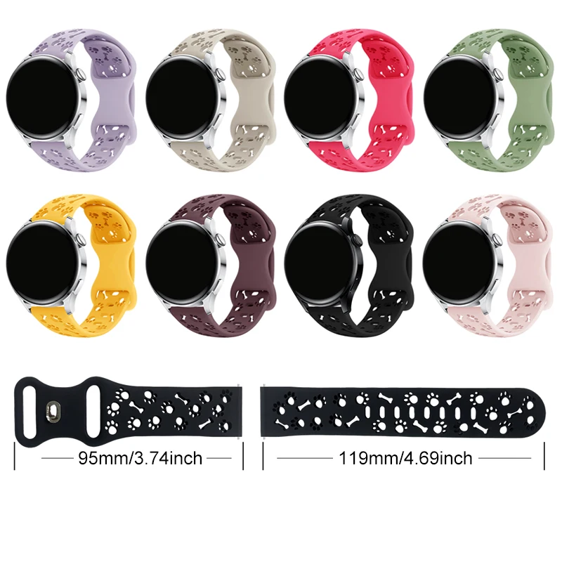 Versatile Silicone Watch Strap - Available in 18mm, 20mm, 22mm Sizes